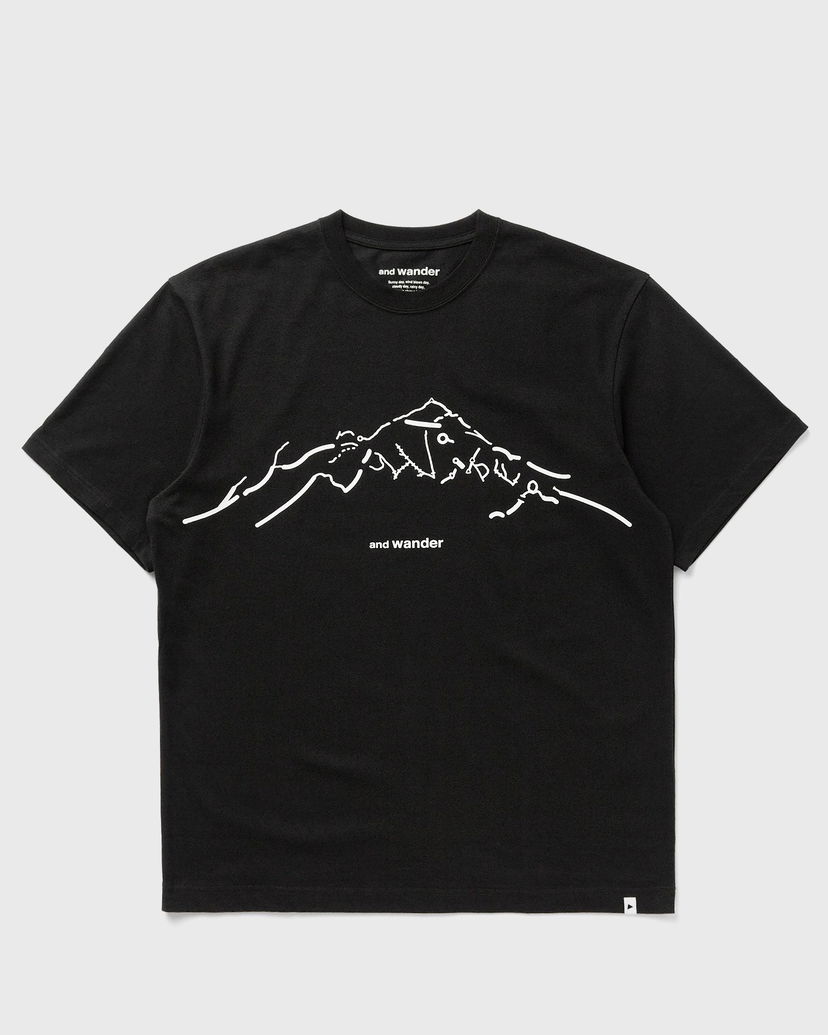 Тениска and wander Daijiro OHARA Map Key Print Tee Черно | 5744284194-010