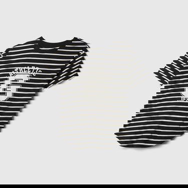 Тениска GAP T-shirt Shortsleeve Logo Tee Ivory Black Stripe M Черно | 500012-00, 4