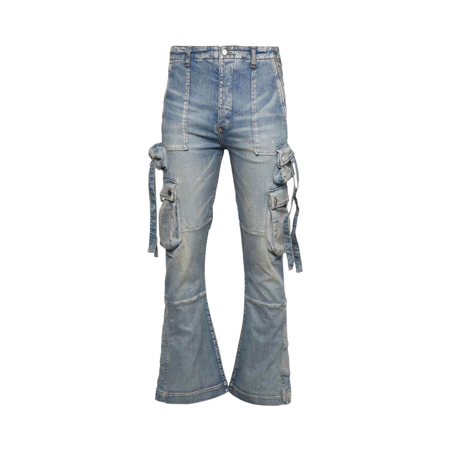 Дънки AMIRI Cargo Flare Jeans Синьо | AW22MDS018 408 CLAY, 1