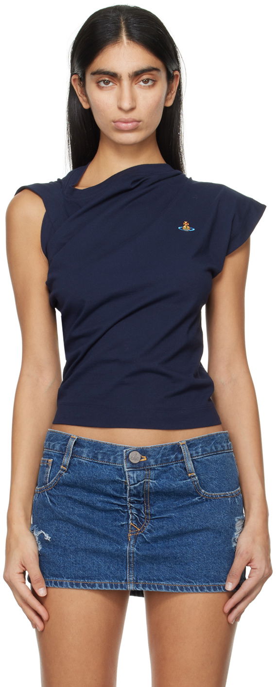 Тениска Vivienne Westwood Hebo T-Shirt Тъмно синьо | 1504000A-J004A-, 0