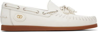 Кецове и обувки Valentino Valentino Garavani Palm Avenue Buffalo Leather Boat Shoes Бяло | 7Y2S0K85PNJ, 0
