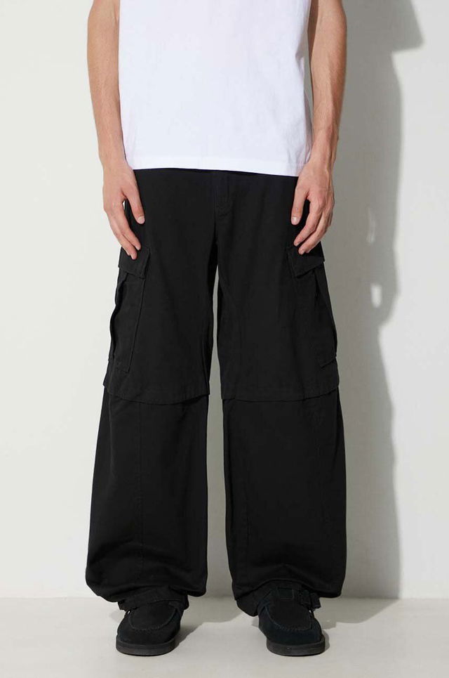 Cotton Twill Baggy Cargo Pants