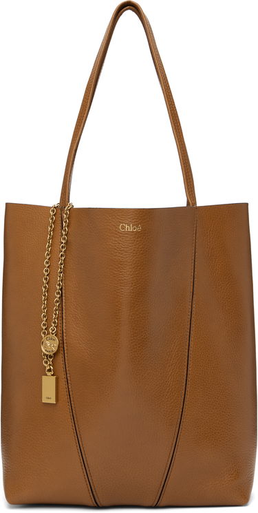 Голяма пазарска чанта CHLOÉ Chloé 'Spin' Tote Bag Кафяво | CHC25SS811N84, 0