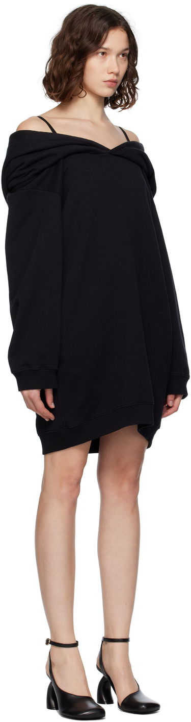 Pокля Maison Margiela MM6 Maison Margiela Off-The-Shoulder Sweatshirt Dress Черно | S52DD0074 M25014, 1