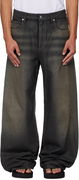 Alexander Wang Faux Leather Relaxed Fit Jeans