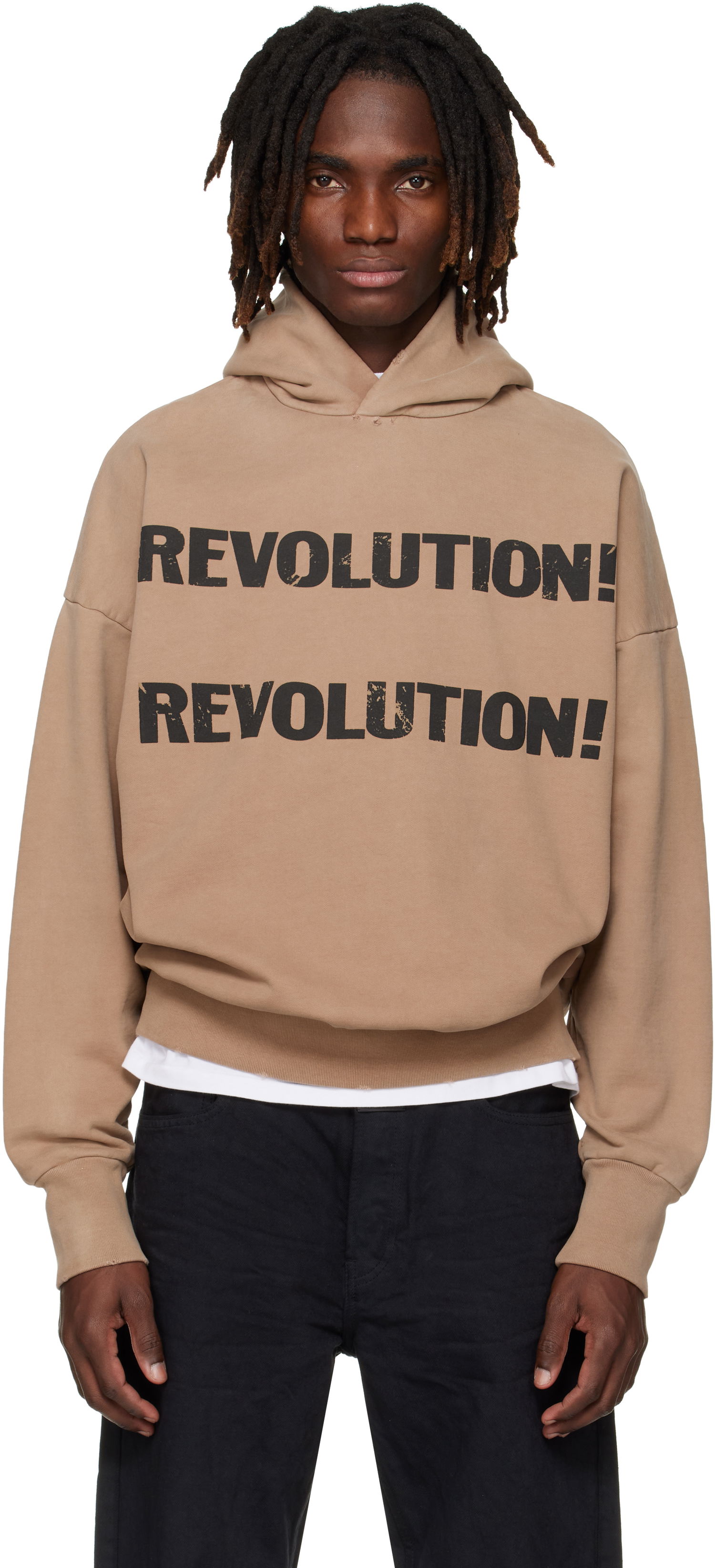 Суитчър Fear of God Heavyweight Long Sleeve 'Revolution' Hoodie Бежово | FG25FW12-12112BHF-288, 0