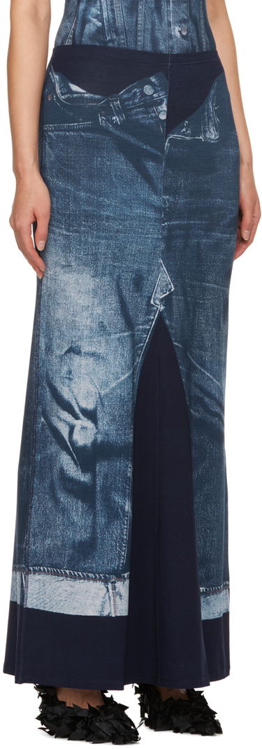 Пола Jean Paul Gaultier Gaultier Trompe L'œil Maxi Skirt Синьо | 23/15-F-JU055-J530-5950, 1