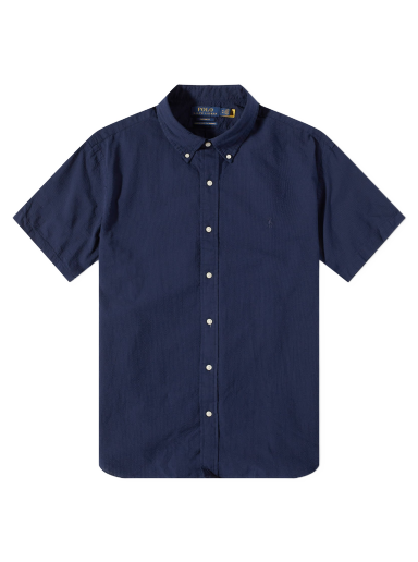 Seersucker Short Sleeve Shirt Astoria Navy