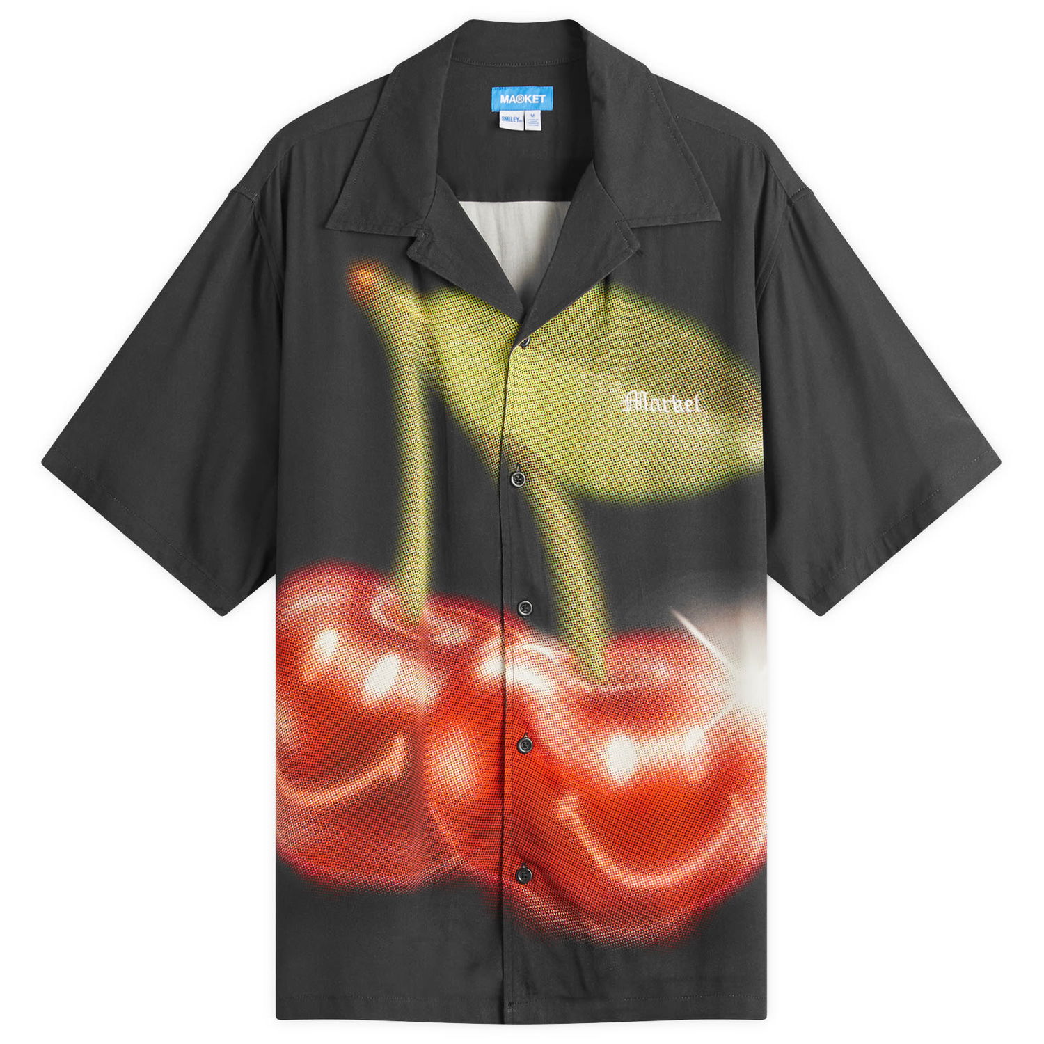 Риза MARKET Smiley Cherries Vacation Shirt, Size Large Черно | 369000165-BLK, 0