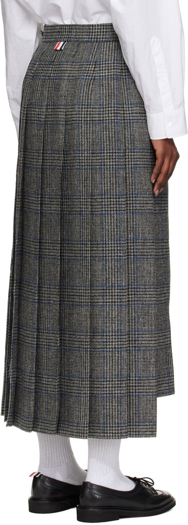 Пола Thom Browne Thom Browne Classic Pleated Maxi Skirt with Appliqué Сиво | FGCA24E-E1376, 2