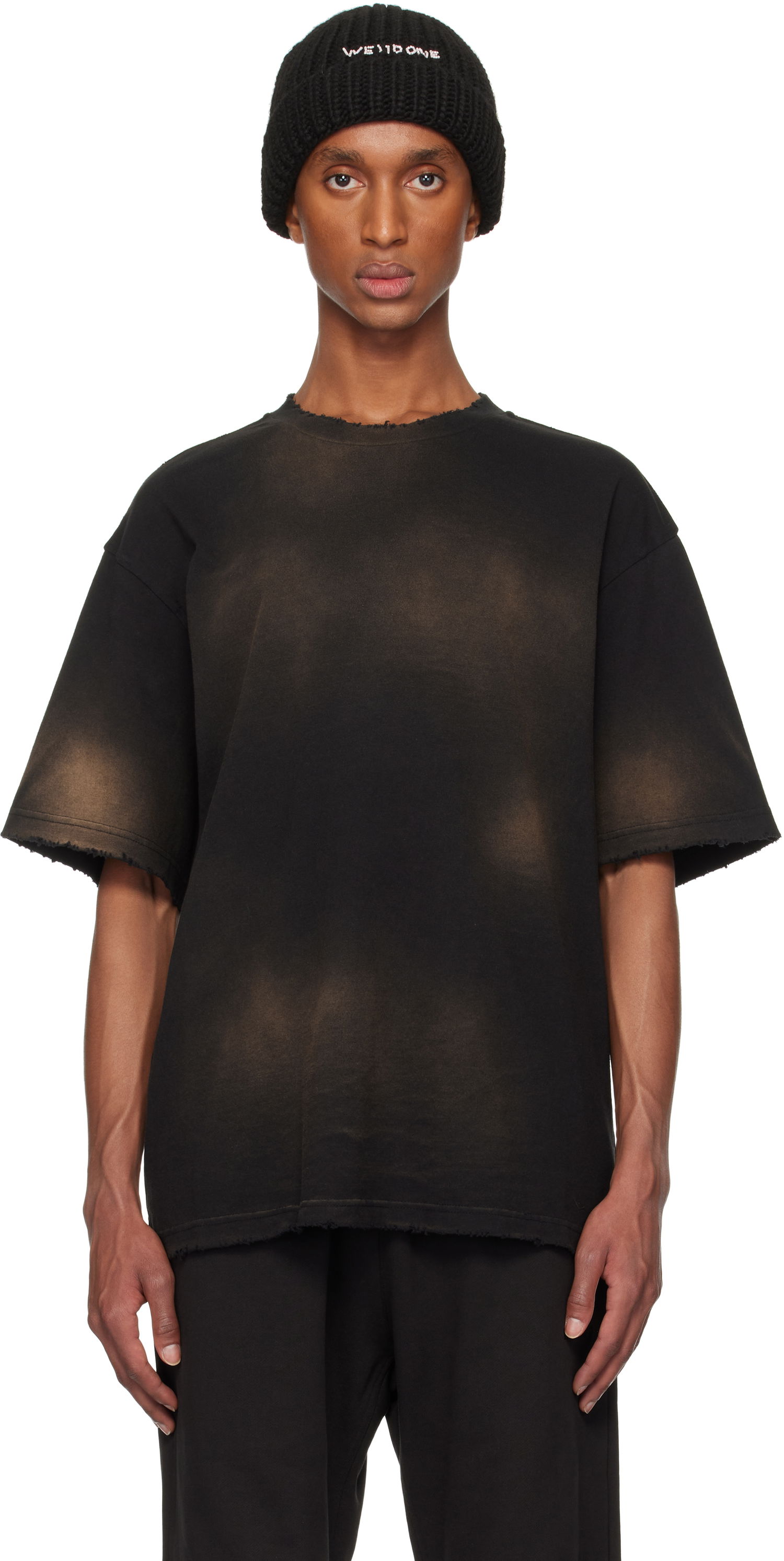 Тениска We11done We11done Standard Logo Washed T-Shirt Черно | WD-TT3-24-726-U-BK, 0