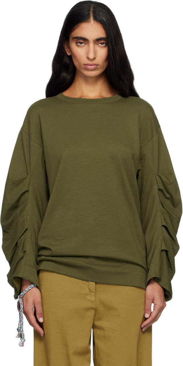 Dries Van Noten Pleated Sleeves Sweatshirt