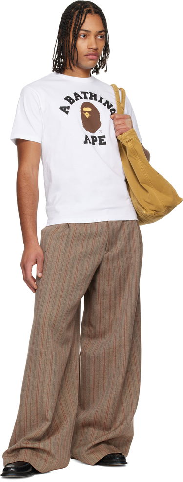 Тениска BAPE College Graphic T-shirt Бяло | 001TEL801001M, 3