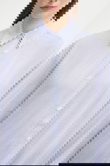 Риза Anine Bing Anine Bing Plaza Relaxed Fit Shirt Синьо | A.07.11015, 3