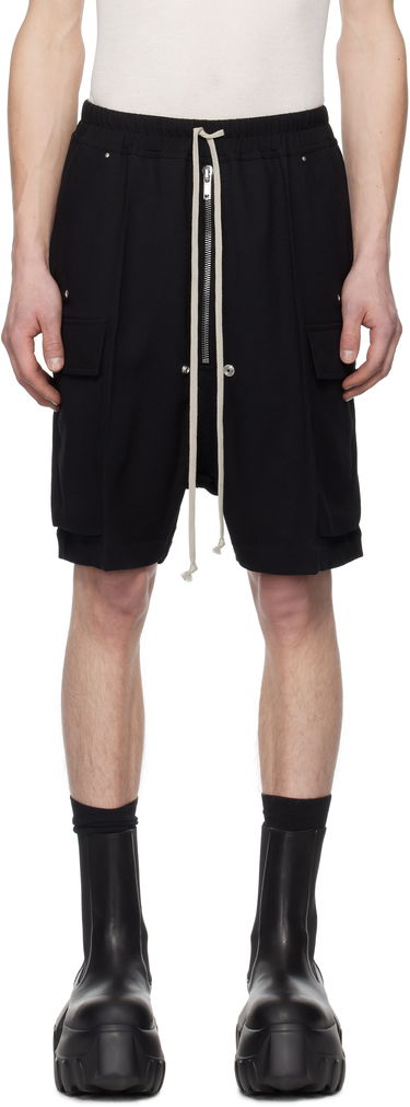 Къси панталони Rick Owens Rick Owens Hollywood Cargobela Shorts Черно | RU01E5360 WA, 0