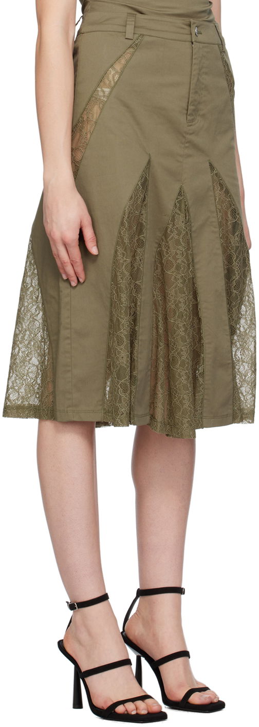 Пола Miaou Miaou Anita Lace Midi Skirt Зелено | 4058SPSHUN, 1