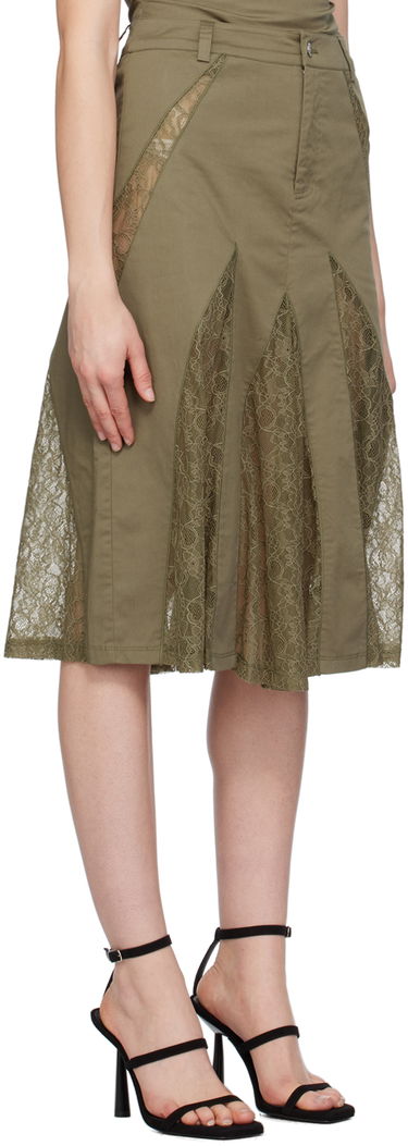 Пола Miaou Miaou Anita Lace Midi Skirt Зелено | 4058SPSHUN, 1