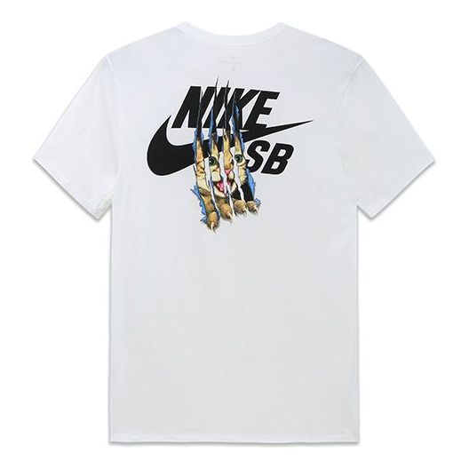 Тениска Nike SB SB Cat Scratch T-Shirt Бяло | 816369-100, 0