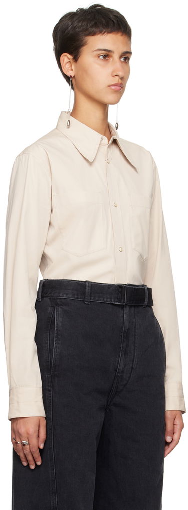 Риза LEMAIRE Pointed Collar Shirt Бежово | SH1053 LF1106, 1