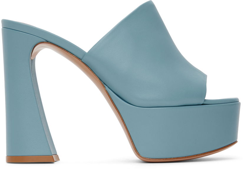 Кецове и обувки Gianvito Rossi Gianvito Rossi Holly Mule Platform Sandals Синьо | G16990.70RIC.NAP