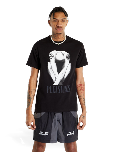 Тениска Pleasures Bended T-Shirt Черно | P23SP067 BLACK