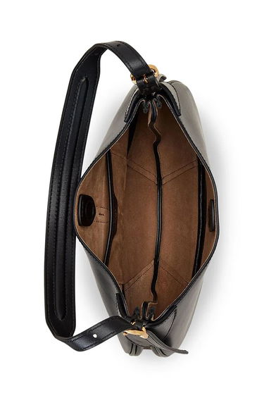Дамска чанта Polo by Ralph Lauren Leather Hobo Bag Черно | 428944017, 3