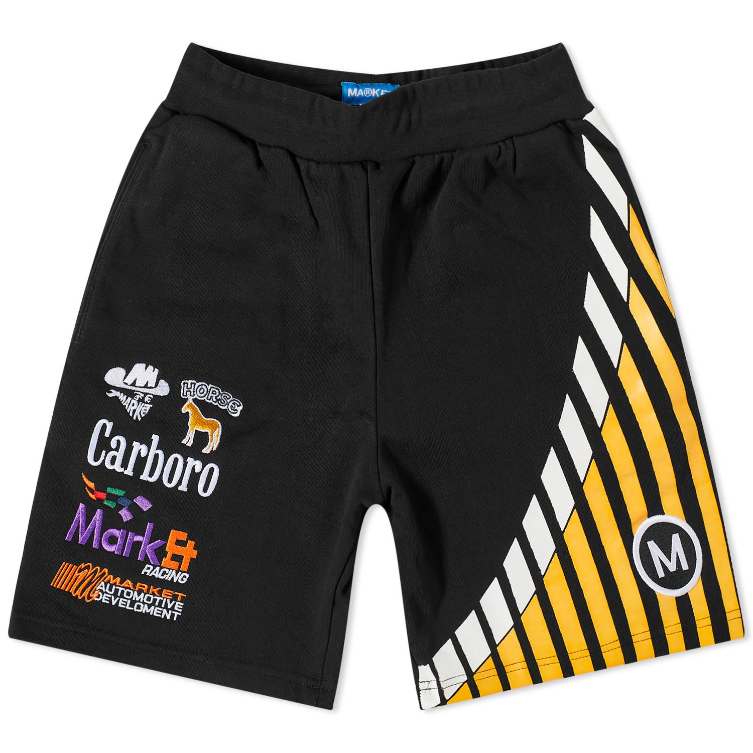 Къси панталони MARKET Express Racing Sweat Shorts Черно | 395000624-BLK, 0
