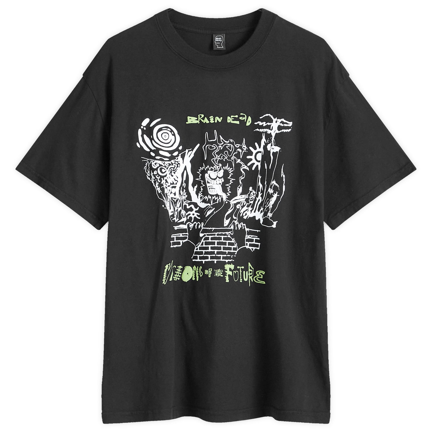 Тениска Brain Dead Visions of the Future T-Shirt Черно | F24T00004081-BLK, 0