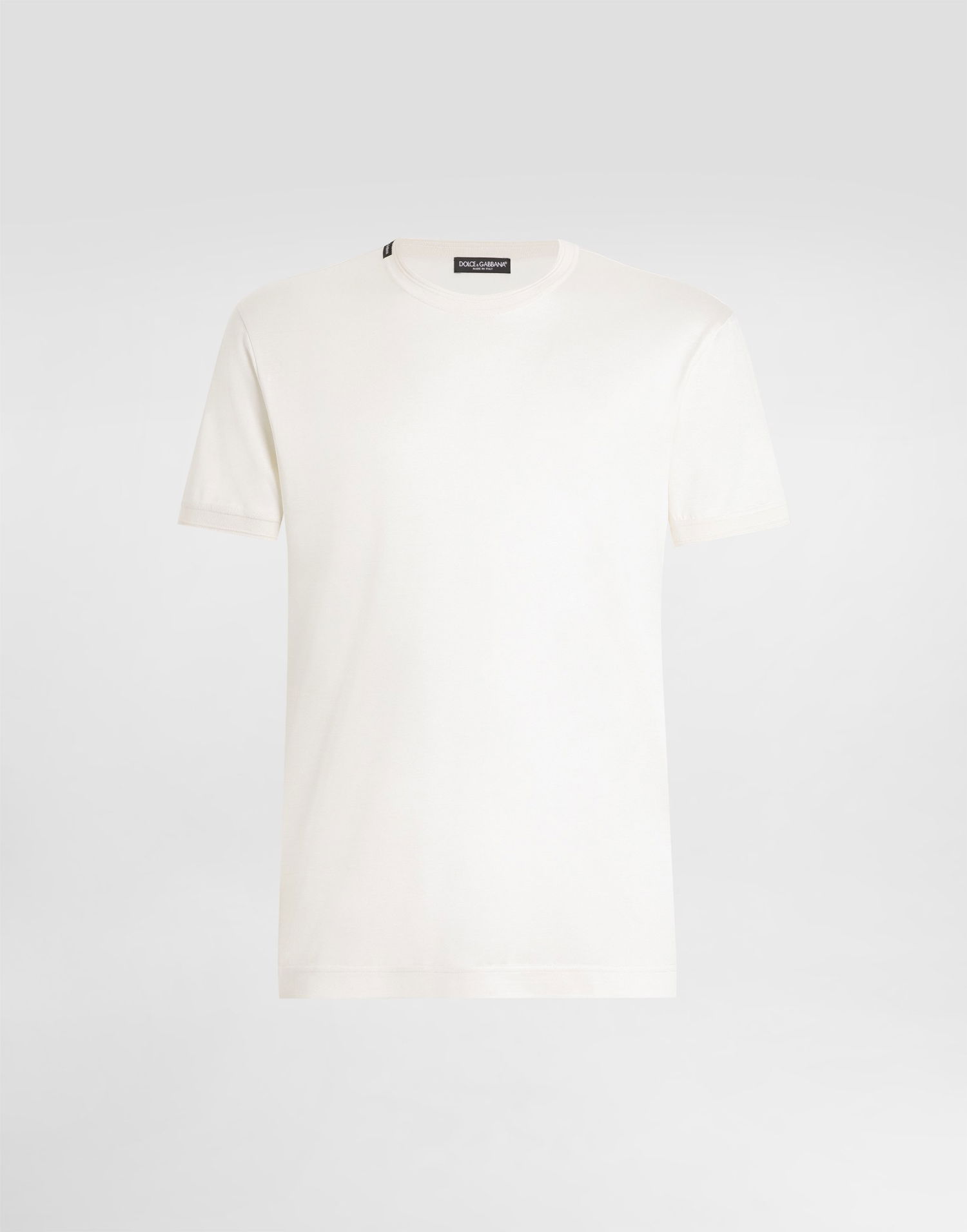 Тениска Dolce & Gabbana Dolce & Gabbana Silk Short-Sleeved T-Shirt Бяло | G8ST1TFU75FW0111, 0