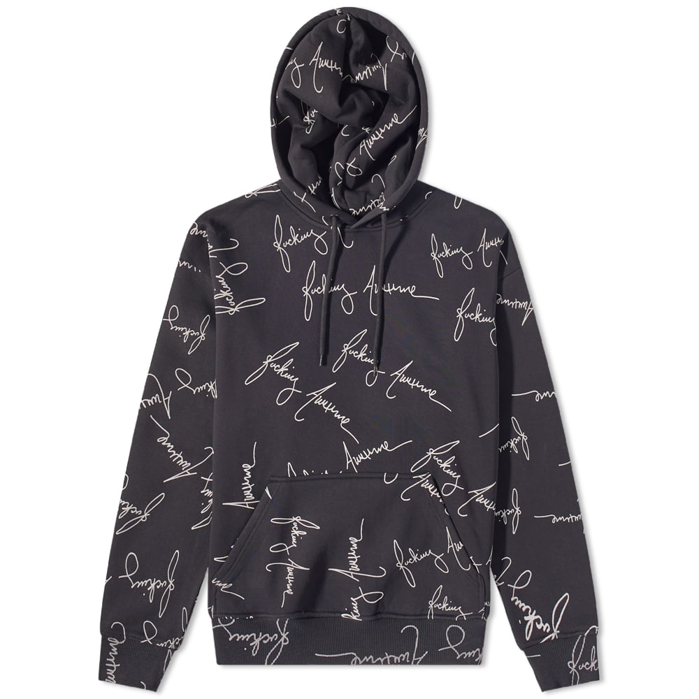 Суитчър Fucking Awesome Cursive Hoody Черно | FA1675-BLK, 0