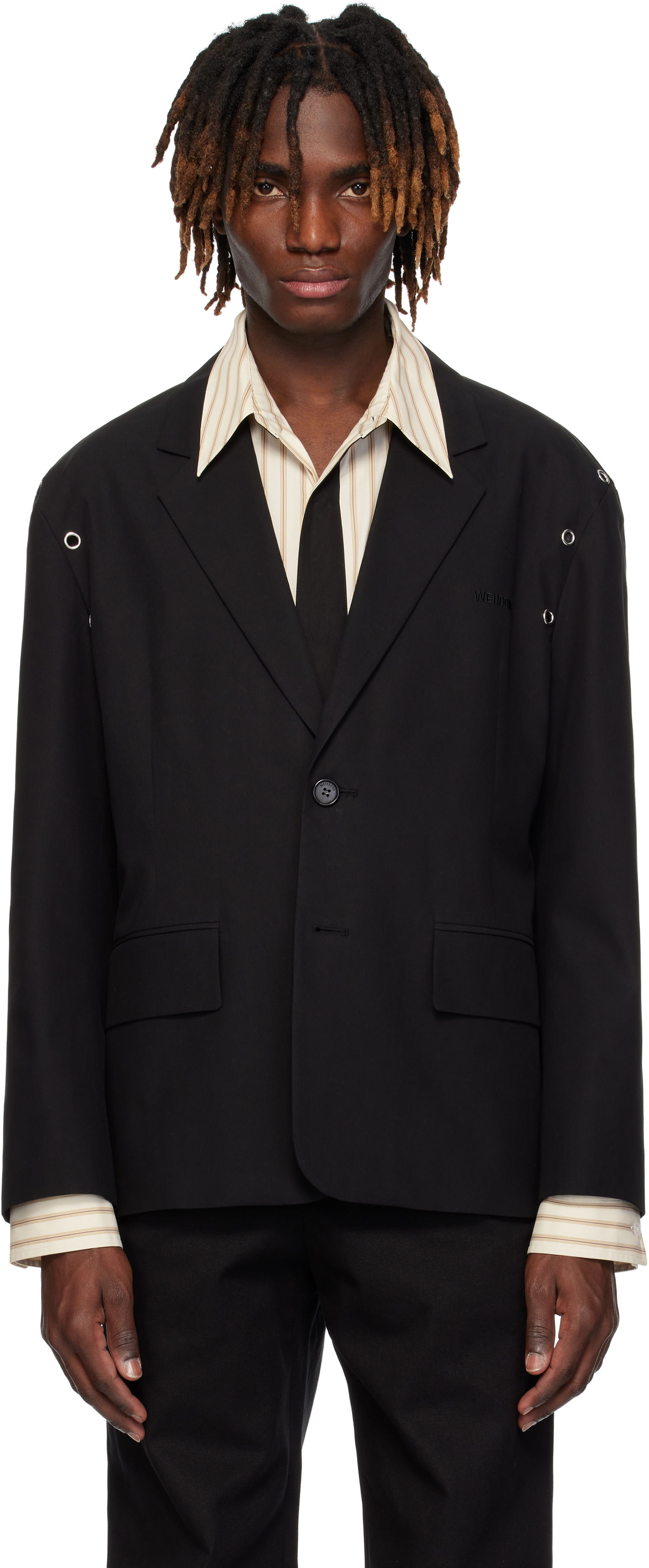 Яке We11done We11done Eyelet Blazer Черно | WD-JK0-25-025-U-BK, 0