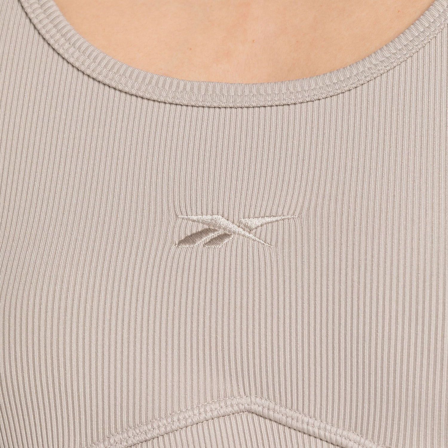 Съкратен топ Reebok Reebok Studio Rib Crop Tank Top Бежово | 100076305, 1