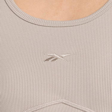 Съкратен топ Reebok Reebok Studio Rib Crop Tank Top Бежово | 100076305, 1