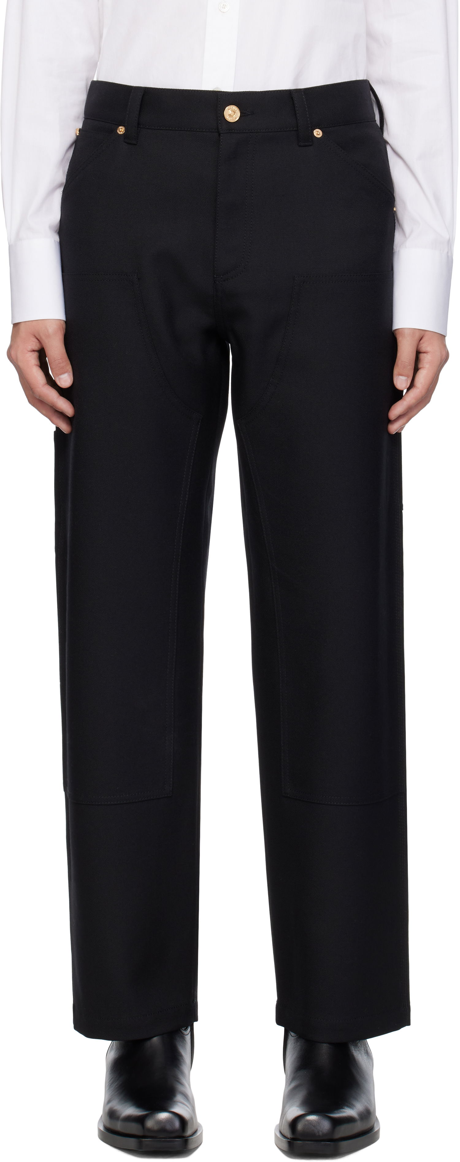 Карго панталони Versace Versace Carpenter Trousers Черно | 1018885_1A08771, 0