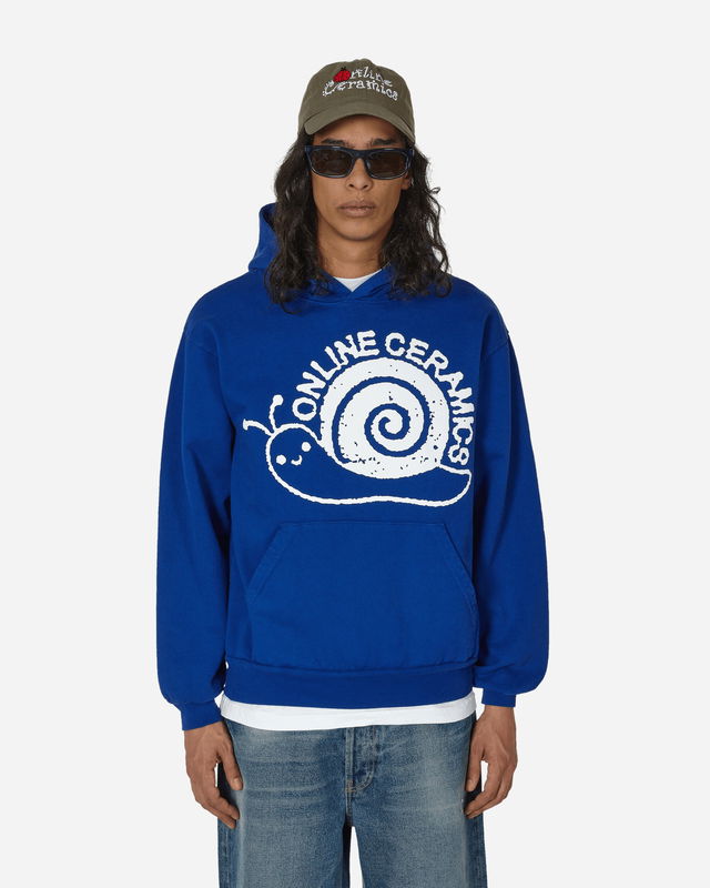 Snail Logo Hoodie Blue