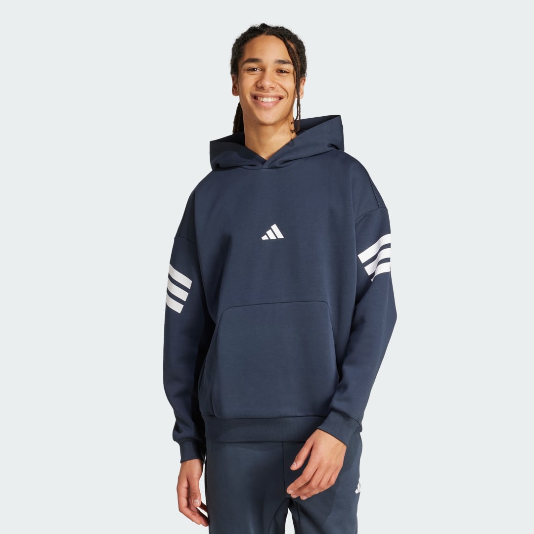 Суитчър adidas Performance Future Icons 3-Stripes Hoodie Тъмно синьо | JW7095, 0