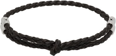 Гривна Bottega Veneta Bottega Veneta Braided Leather Bracelet Кафяво | 838329V507C2113, 0