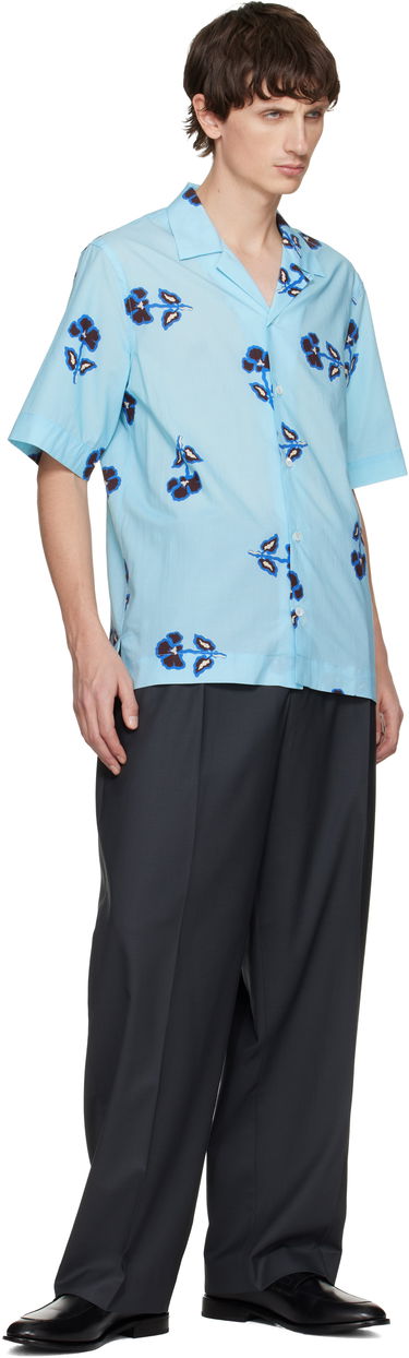 Риза Paul Smith Paul Smith 'Tri Flower' Short-Sleeve Shirt Синьо | M1R-905U-T02752-40, 3