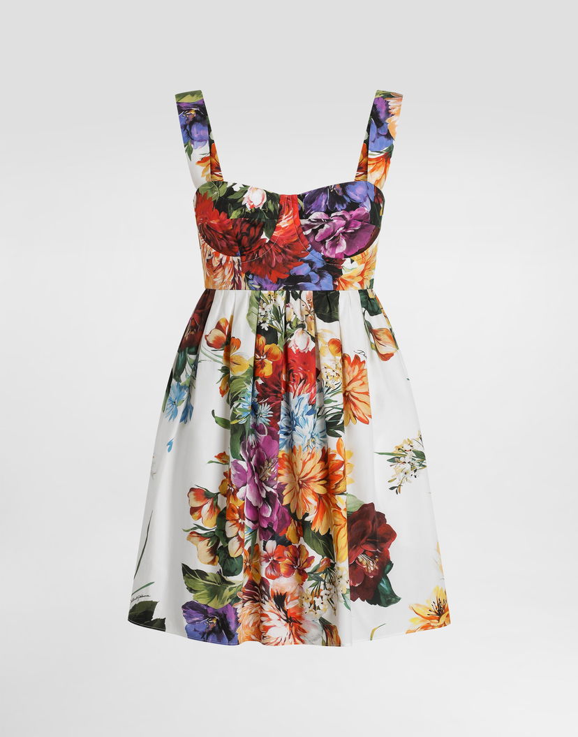 Pокля Dolce & Gabbana Flower Bouquet-print Poplin Dress Многоцветен | F6TZXTHS5TRHA5PC