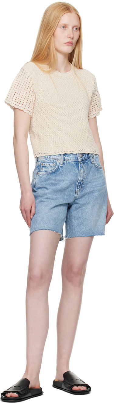 Къси панталони rag & bone Rag & Bone Kaia Denim Shorts Синьо | WDD25P9001RGMA, 3