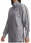 Icon Heavyweight Fleece Quarter-Zip Pullover with Striped Sleeves