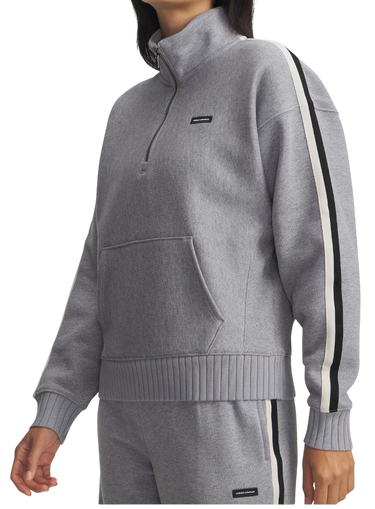 Суитчър Under Armour Icon Heavyweight Fleece Quarter-Zip Pullover with Striped Sleeves Сиво | 6004850-011, 0