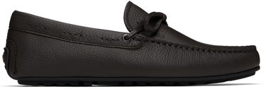 Кецове и обувки BOSS BOSS Grained Leather Driver Sole Loafers Кафяво | 50536247, 0