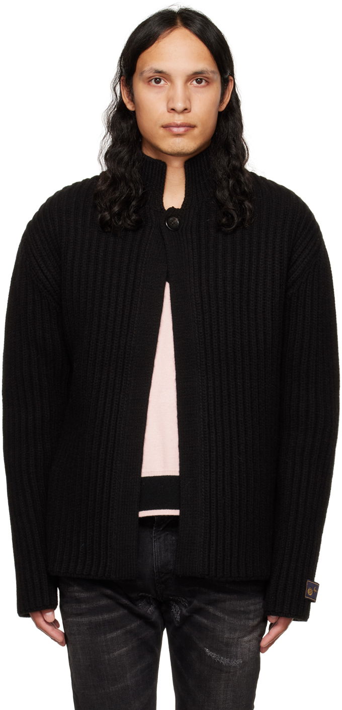 Пуловер We11done We11done Stand Collar Knit Cardigan Черно | WD-KC3-22-612-U-BK, 0
