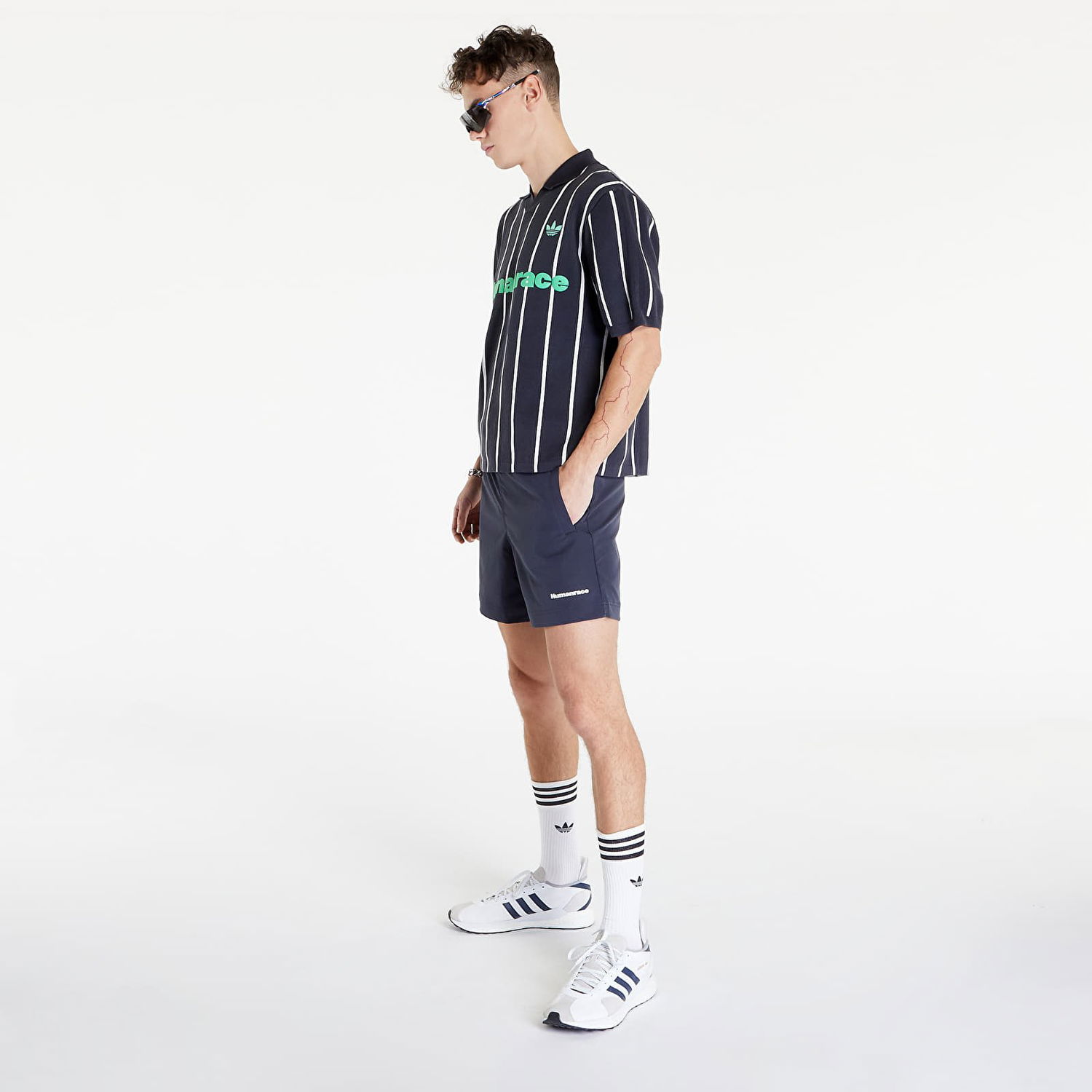 Къси панталони adidas Originals Pharrell Williams Humanrace x Woven Short Тъмно синьо | HN3444, 1