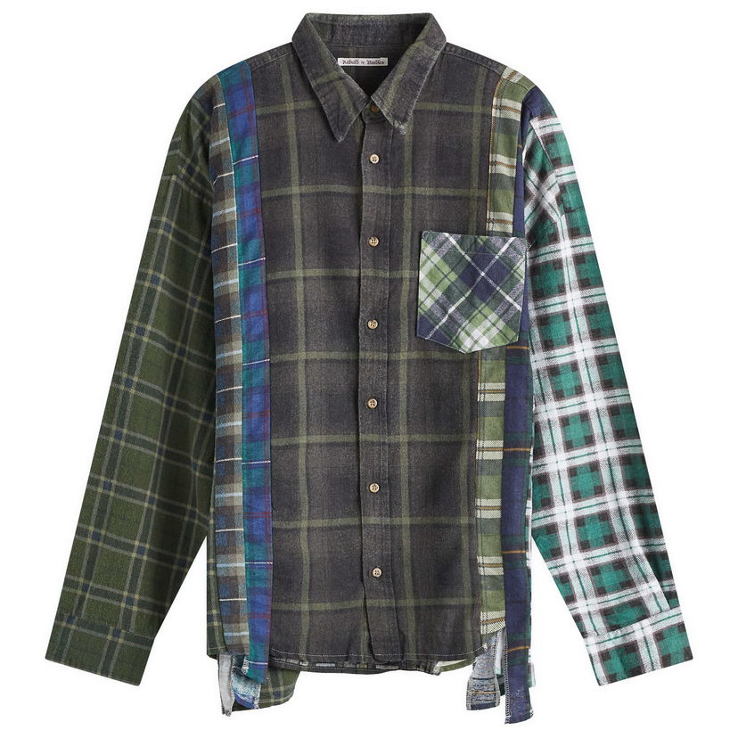 Риза Needles Reconstructed Plaid Flannel Shirt Зелено | PU349