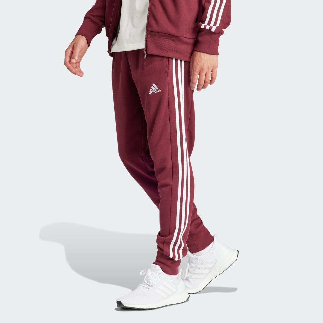 Панталони и дънки adidas Performance Essentials French Terry Tapered Sweatpants Бургунди | IS1366, 1