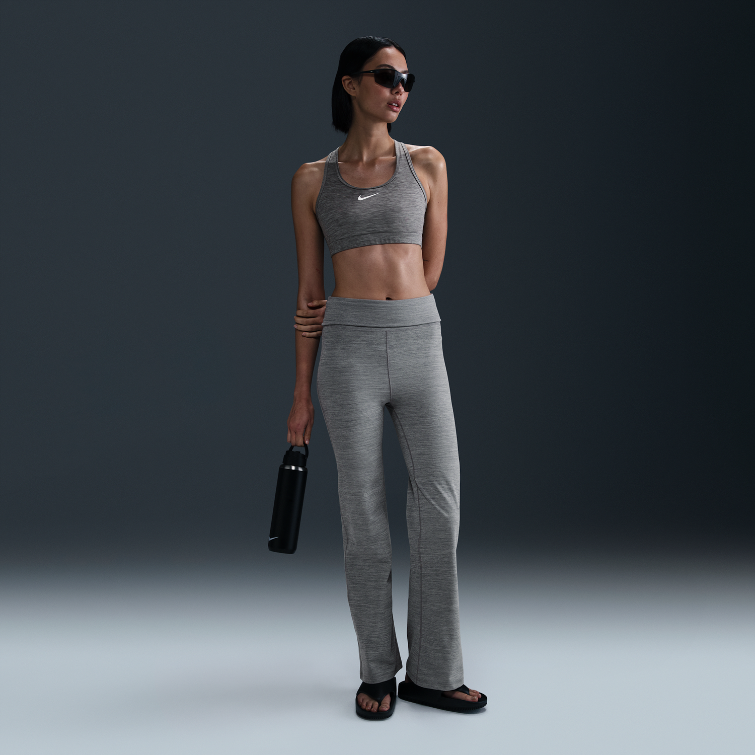 Потник Nike Nike One Dri-FIT High-Waisted Foldover Training Pants Сиво | FV7848-084, 1