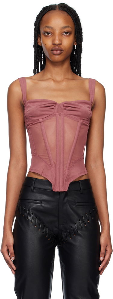 Потник Miaou Miaou Deville Mesh Corset Tank Top Розово | 7034PM1CUR, 0