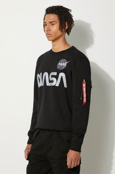 Пуловер Alpha Industries NASA Reflective Crew Sweat Черно | 178309-03, 3